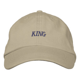Brodée CASQUETTE de texte KING Majestic haute classe Khak