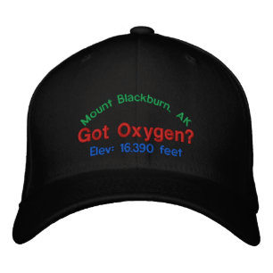 Brodée Casquette d'élévation du mont Blackburn Alaska