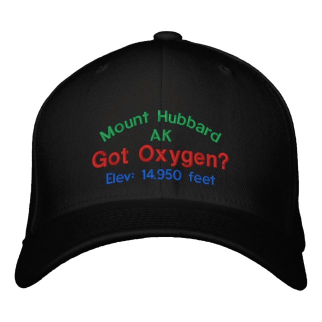 Brodée Casquette d'élévation du mont Hubbard Alaska (Devant)