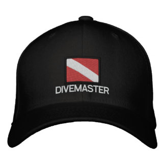 Brodée Casquette Drapeau de plongée - DIVEMASTER