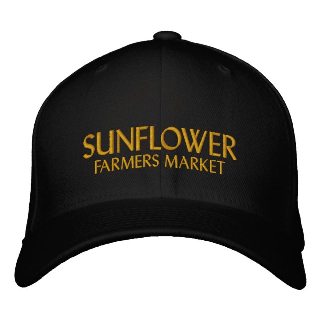 Brodée Casquette DU MARCHÉ DES AGRICULTEURS DE SUNFLOWWER (Devant)