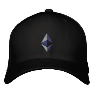 Brodée Casquette Flexfit du logo de l'Ethereum