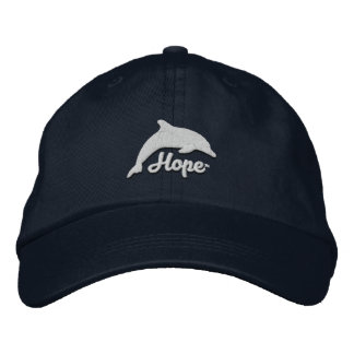 Brodée Casquette inspiré de dauphin d'espoir