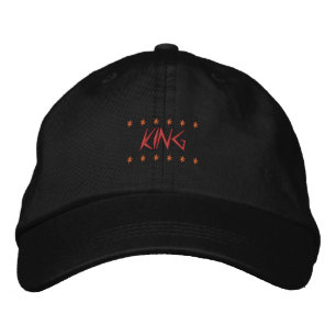 Brodée Casquette KING Imprimée avec des Étoiles Élégantes