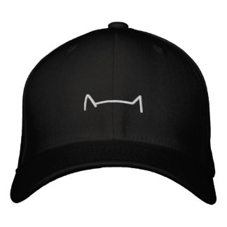 Brodée Casquette minimaliste de l'oreille de chat
