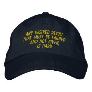 Brodée Casquette motivationnel