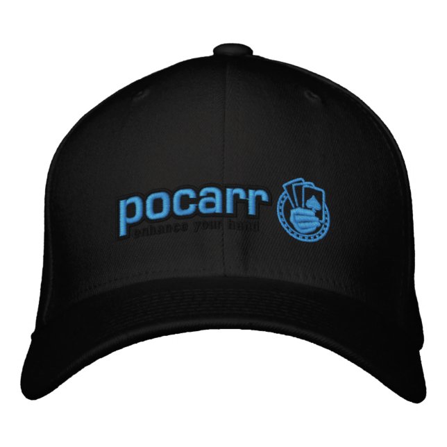 Brodée Casquette noir de Pocarr (Devant)