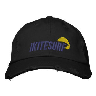 Brodée casquette noir en détresse iK
