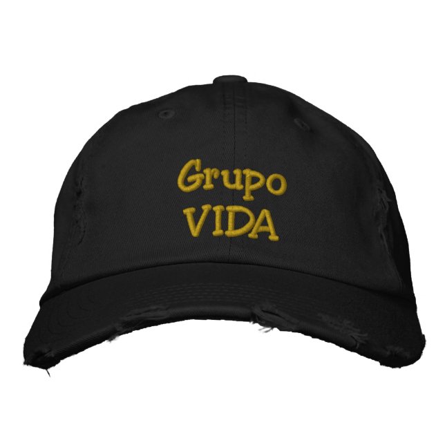 Brodée Casquette noir GrupoVIDA (Devant)