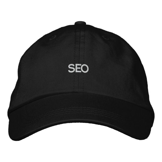 Brodée Casquette noir SEO (Devant)