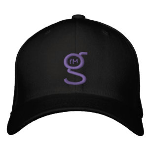 Brodée Casquette noir w je suis G Logo brodé