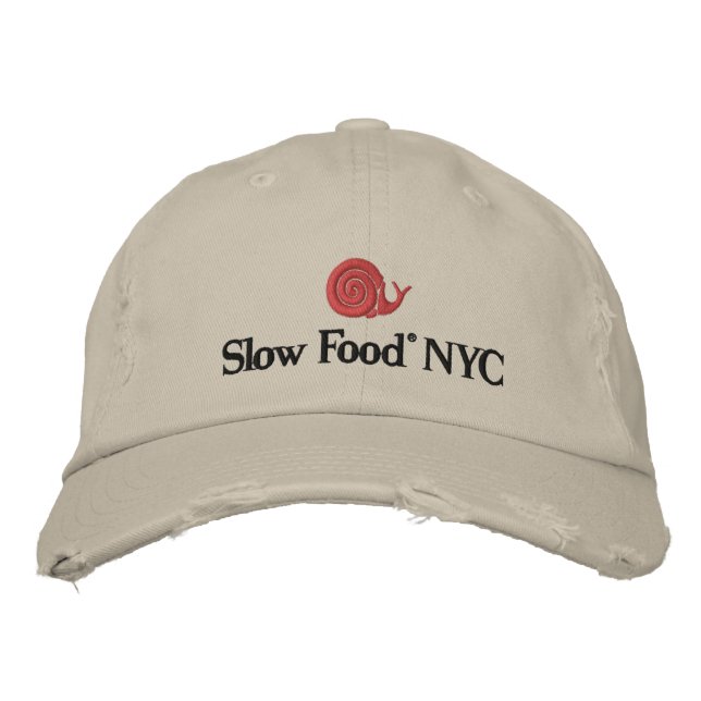 Brodée Casquette NYC de nourriture lente (Devant)