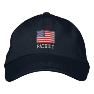 Brodée Casquette patriote - Casquette du drapeau de l'Amé