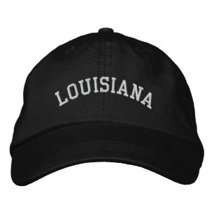 Brodée Casquette réglable brodé Louisiana noir