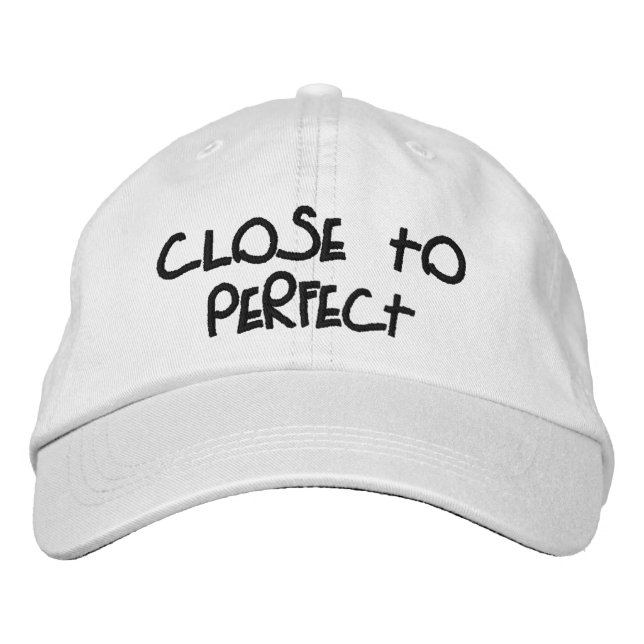 Brodée casquette réglable personnalisé "proche du parfait (Devant)