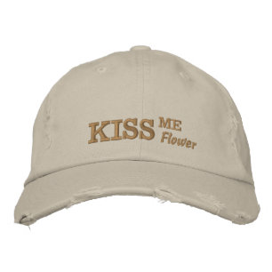 Brodée Casquette Rétro « KISS ME », mode / Chapeau de cam