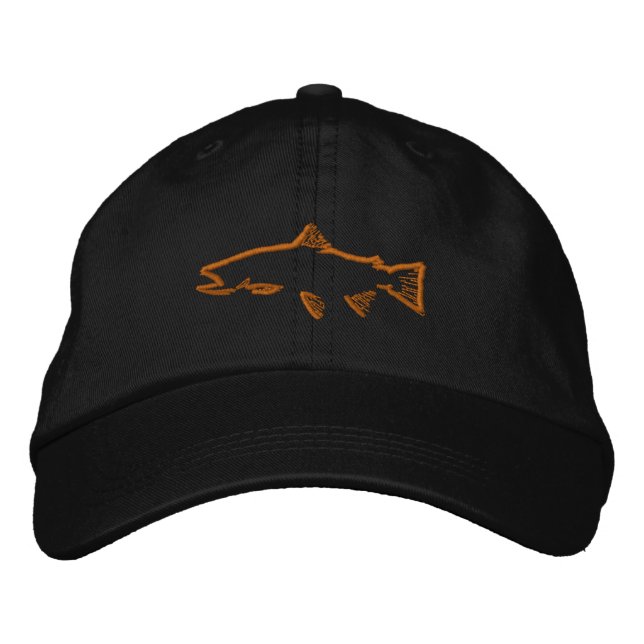 Brodée Casquette Tracker Trout - Noir (Devant)