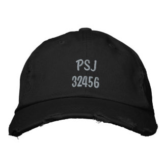 Brodée Casquette Twill Chino en détresse