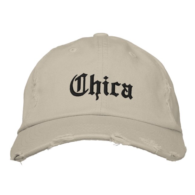 Brodée Casquette Twill Chino en détresse (Devant)