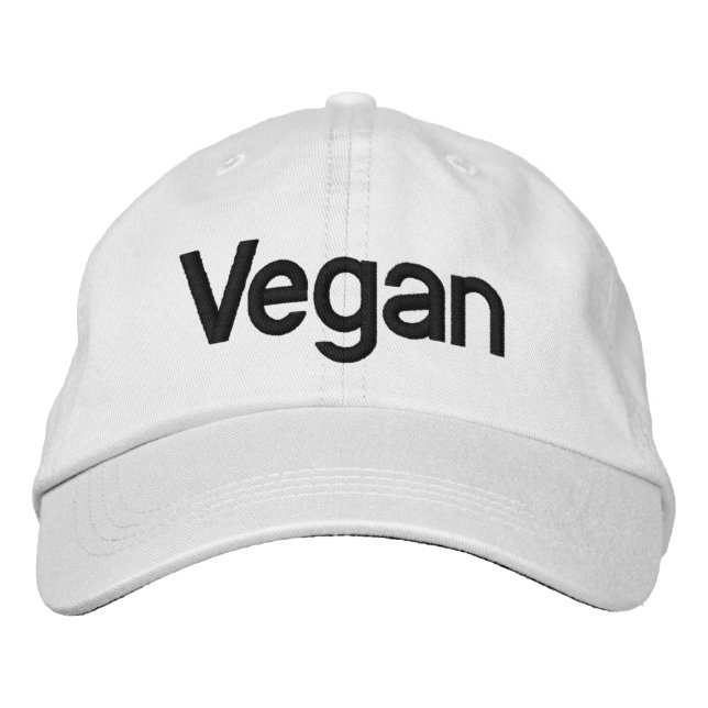 Brodée Casquette végétalien à vendre. (Devant)