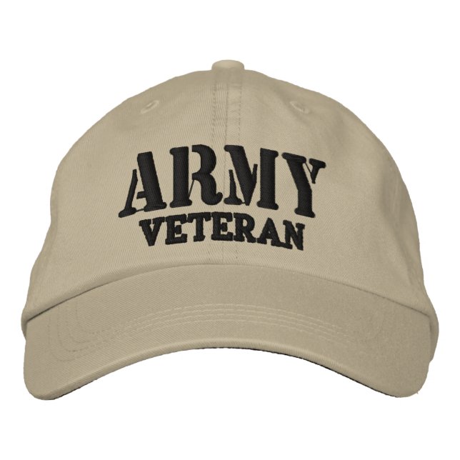 Brodée Casquette vétéran de l'armée (Devant)
