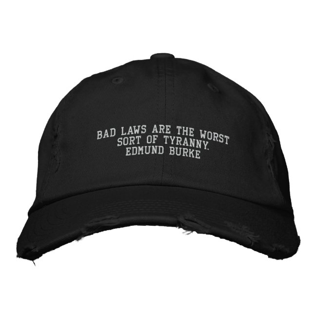Brodée Citation d'Edmund Burke - CASQUETTE (Devant)