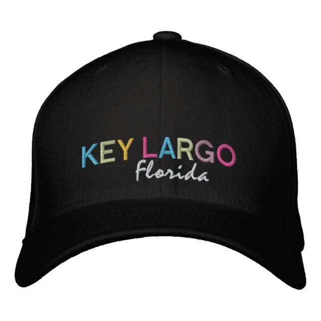 Brodée Clé Largo Florida MultiColor Casquette (Devant)