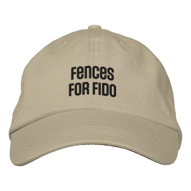 Brodée Clôtures Pour Casquette Brodé Fido (Devant)