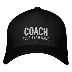 Brodée Coach Sports Team Casquette - Nom personnalisé