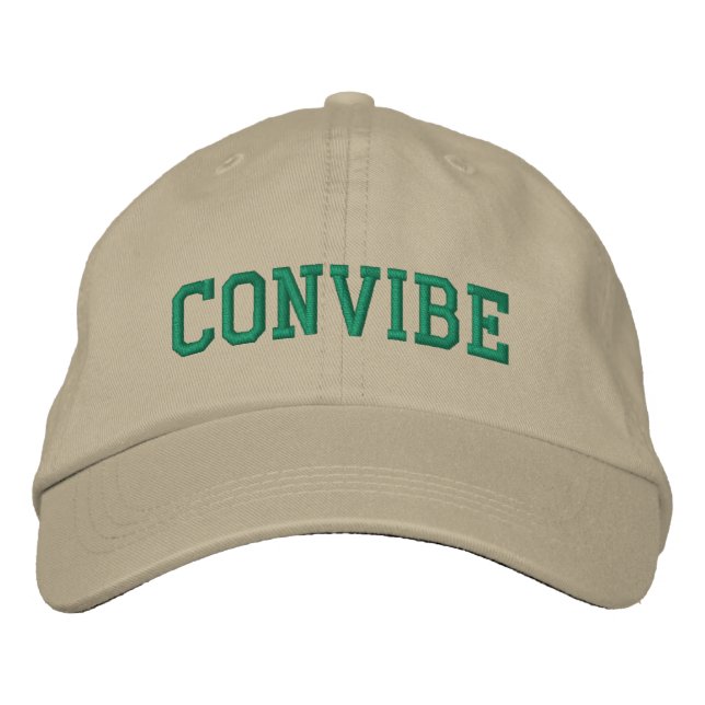 Brodée Convibe Casquette - Vert sur toile (Devant)