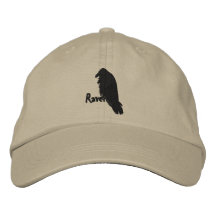 Corbeau brodé sur Casquette corbeau