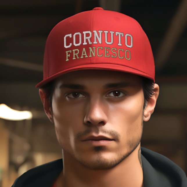 Brodée Cornuto casquette brodé personnalisé (Cornuto (Italian for Bad Boy) 
Funny Italian Embroidered Baseball Cap)
