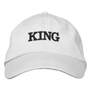 Brodée Couleur blanche Casquette ou Casquette King texte 