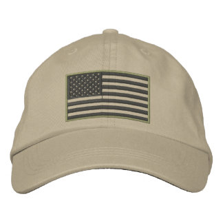 Brodée Couleurs tamisées Casquette brodé du drapeau améri