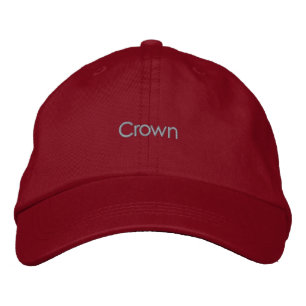 Brodée Couronne personnalisée avec texte Casquette Couleu