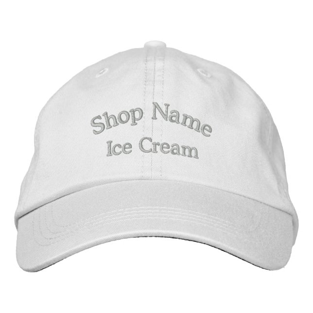 Brodée Crème glacée Nom de la boutique Casquette brodé (Devant)