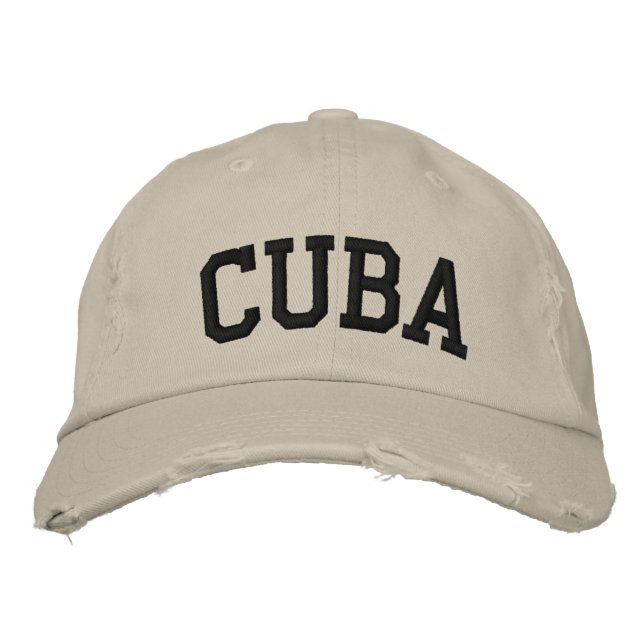 Brodée Cuba Casquette brodé (Devant)
