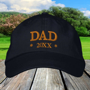 Brodée DAD 20XX brodé casquette de baseball or / bleu