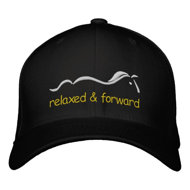 Brodée Détente & Avance, casquette à boules logo cheval (Devant)