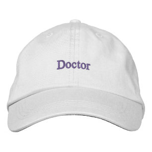 Brodée Doctor Text Embroider Cotton Casquette Casquette p