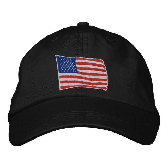 Brodée Drapeau américain Casquette brodé (Devant)