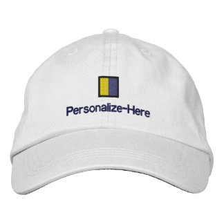 Brodée Drapeau nautique "K" Casquette personnalisé