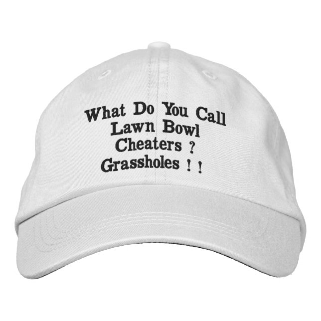 Brodée Drôle Cheaters à la pelouse, Casquette brodé (Devant)