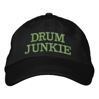 Brodée DRUM JUNKIE Drummer Casquette Drummer Rock Music B