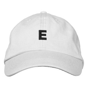 Brodée E - Lettre Monogramme Superbe Casquette Adorable