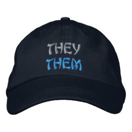 Brodée Eux / Eux pronouns trans genre Casquette brodé