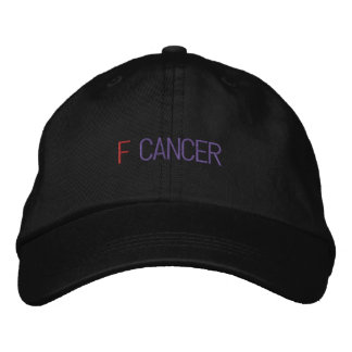BRODÉE F CANCER CASQUETTE DE BASEBALL EMBROIDÉE
