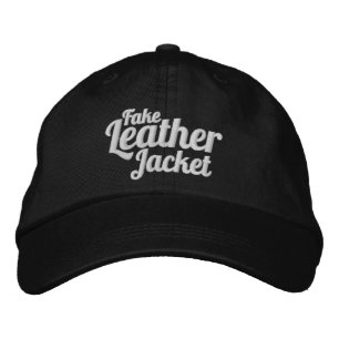 Brodée Fausse veste en cuir - casquette