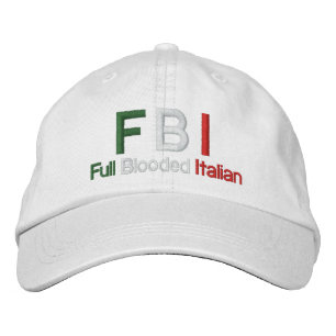 Brodée FBI Casquette de baseball blanc italien entièremen