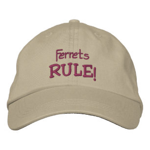 Brodée Ferrets Règle Casquette mignon brodé
